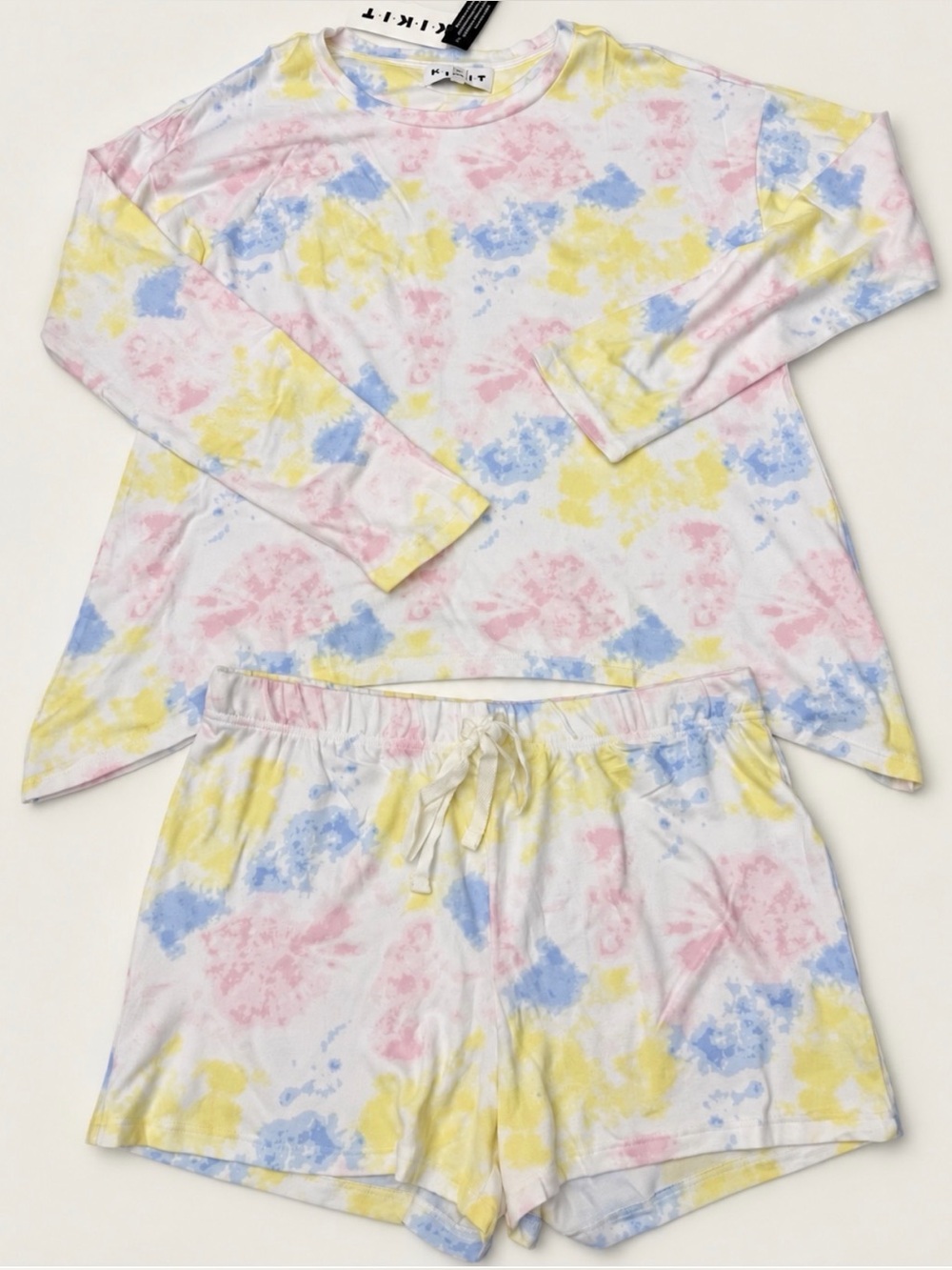 Women’s Pastel Tie-Dye Pajama Set Size X-Large NWT KIKIT